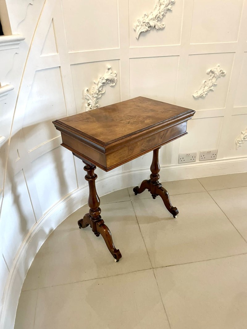 Unusual Antique Victorian Quality Burr Walnut Jardiniere Table